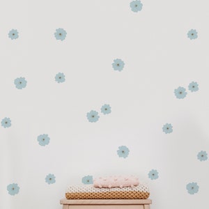Blue Garden, Flower decal, flower decor, flower Sticker, Flower decals, Flower Wall Sticker, Blue Flowers