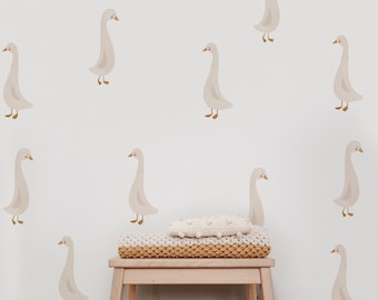 Goose Wall Decal, Neutral Animal Decor, Nursery or Playroom