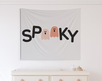 Spooky Ghosts Halloween Tapestry, Wall Decor