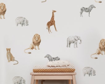 Jungle Animals Decal, Lion Decal, Jungle Decals, Jungle Wall Sticker, Jungle Decor, Jungle nursery Sticker