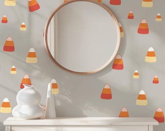 Candy Corn Wall Decals, Halloween Decor (Set of 50)