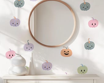 Pastel Halloween Pumpkin Wall Decal Set