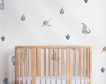 Cute Dino Wall Decals, Nursery Decor, Removable Vinyl
