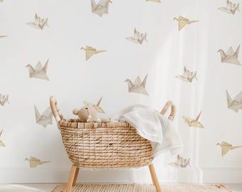 Origami Birds Wall Decal, Nursery Decor, Animal Decals