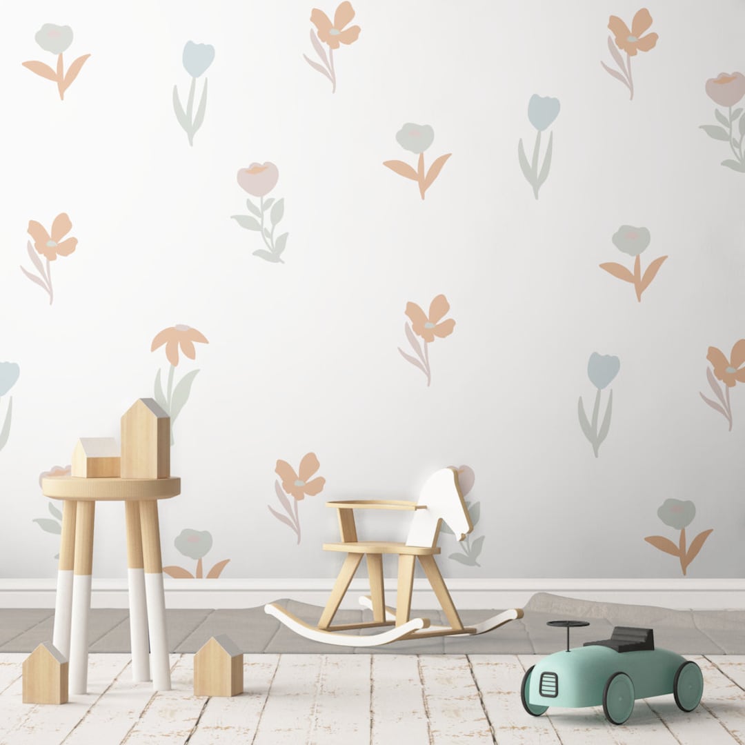 Pastel Flowers Wall Decal Set main image 0