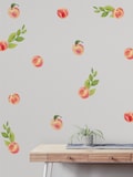 Watercolor Peach Wall Decals, Fruit Decor product logo
