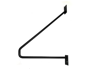 Soporte de estante minimalista con envío gratuito, soporte de estante de metal negro resistente y elegante, soporte de metal para loft industrial, estante flotante