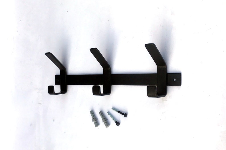 Triple Metal Hook Metal Wall Hook Metal Hook Black Metal Etsy