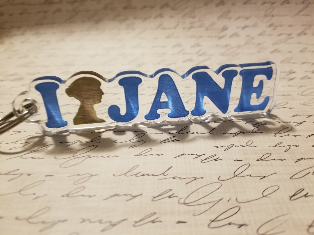 Jane Keychain Jane Austen Acrylic Keychain - Etsy
