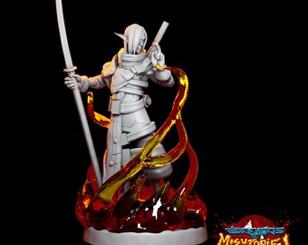 Elanon Silverwind: Norian Elf Wizard Miniature for D&D