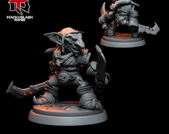 Resin Goblin Rogue Miniature - Unpainted - D&D RPG Tabletop