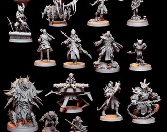 Crimson Scales Core Set + Add Ons (14 Miniatures Total) Fanmade Expansion Compatible with Gloomhaven