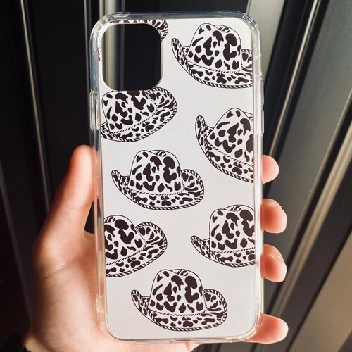 Cow Print Phone Case Cowgirl Hat Phone Case Cowboy Phone Etsy
