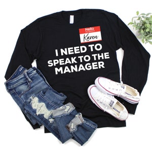 Camisa Karen, Camisa Preciso Falar com o Gerente, Camisa Engraçada Karen, Camisa Karen Halloween.