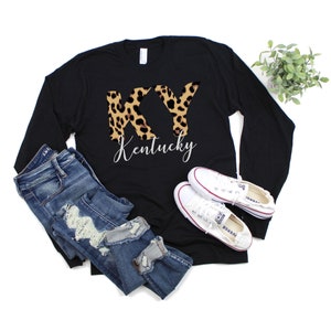 Kentucky Leopard Print State Shirt, Kentucky State Shirt, Home State Shirt, Where I&#39;m From Shirt, Leopard Kentucky Shirt, Kentucky Shirt.