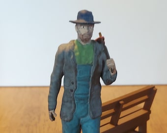 Unpainted lifelike 7/8ths standing hobo