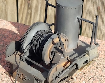 Cabrestante de vapor impreso en 3D a escala G