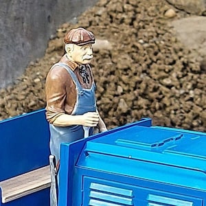 Unpainted Lifelike Model Train Engineer Figure, 7/8ths scale for G scale Garden Railway