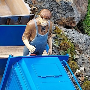 Unpainted 20.3 scale Lifelike Model Train Engineer Figure for G scale Garden Railway