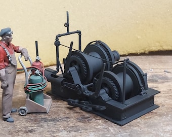 g scale 3D printed 2 drum winch kit