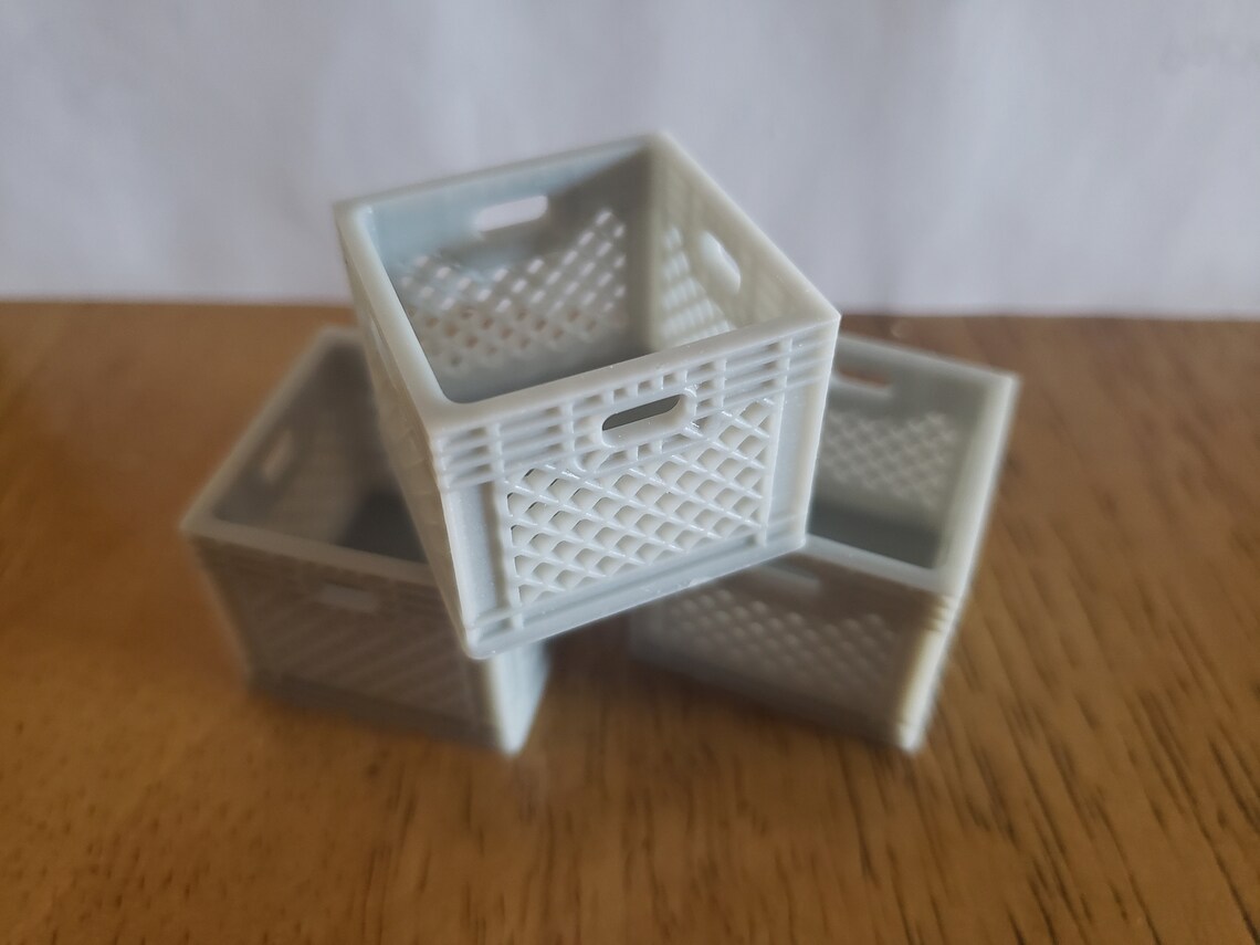 7/8ths 113.7 3D Printed Empty Milk Crates Etsy