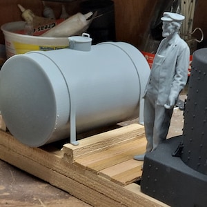 G scale water tank for Willamette steam donkey