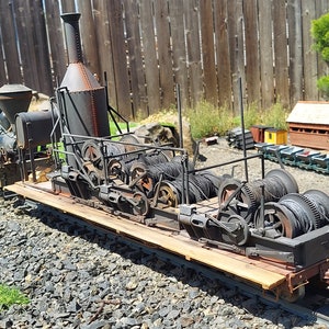G scale 3D printed 6 drum steam donkey &quot;yarder&quot; kit