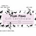 Dog Gift Certificate Printable Template. DIY Editable Gift Card, Add ...