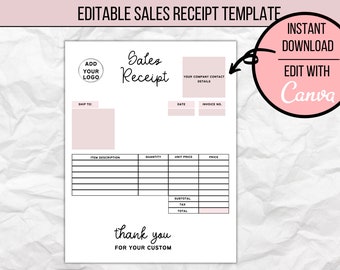 receipt printable etsy