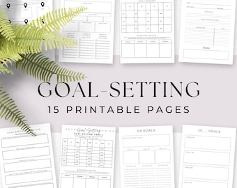 Printable PDF Goal Setting Worksheet, Goal Planning Resources for Coaches, Small Business and Personal Use, Printable Goal Trackers