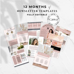 Email Business Newsletter Templates, Company Newsletter, Suitable for School News, Community Groups, Business Marketing, Editable in Canva