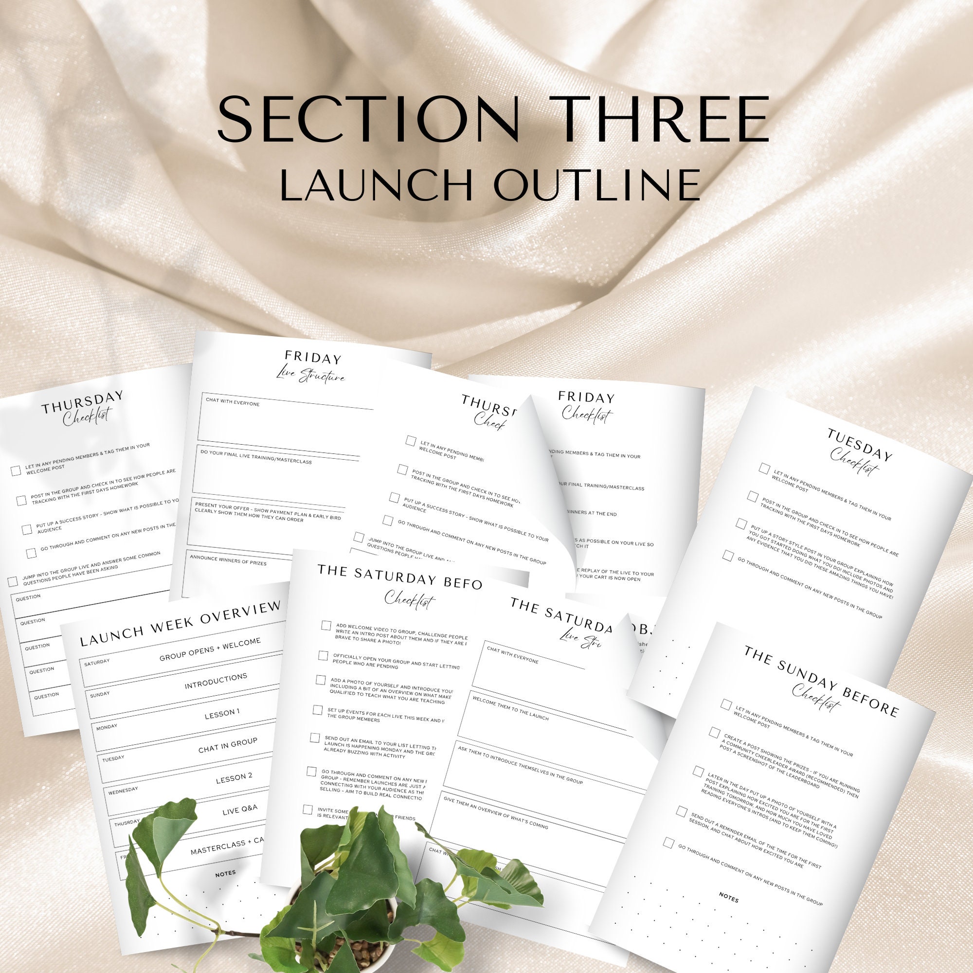 Editable Online Course Launch Planner Template, Printable Course Launch ...