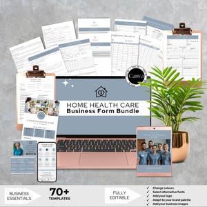 Home Care Agency Bundle, Homecare Forms, Caregiver Business Templates, Client Intake, Personalized Care Plan, Service Agreement, Senior Care