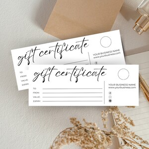Beauty Salon Geschenkgutschein Vorlage, druckbarer Geschenkgutschein für Nagelstudio, bearbeitbare Geschenkkarte für Lash Tech, fügen Sie Ihren Logo-Gutschein hinzu