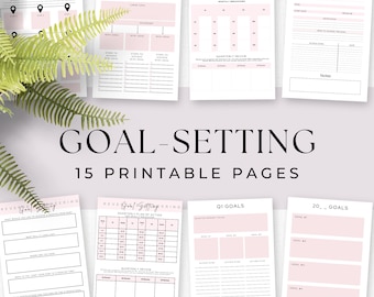 Printable PDF Goal Setting Worksheet, Goal Planning Resources for Coaches, Small Business and Personal Use, Printable Goal Trackers