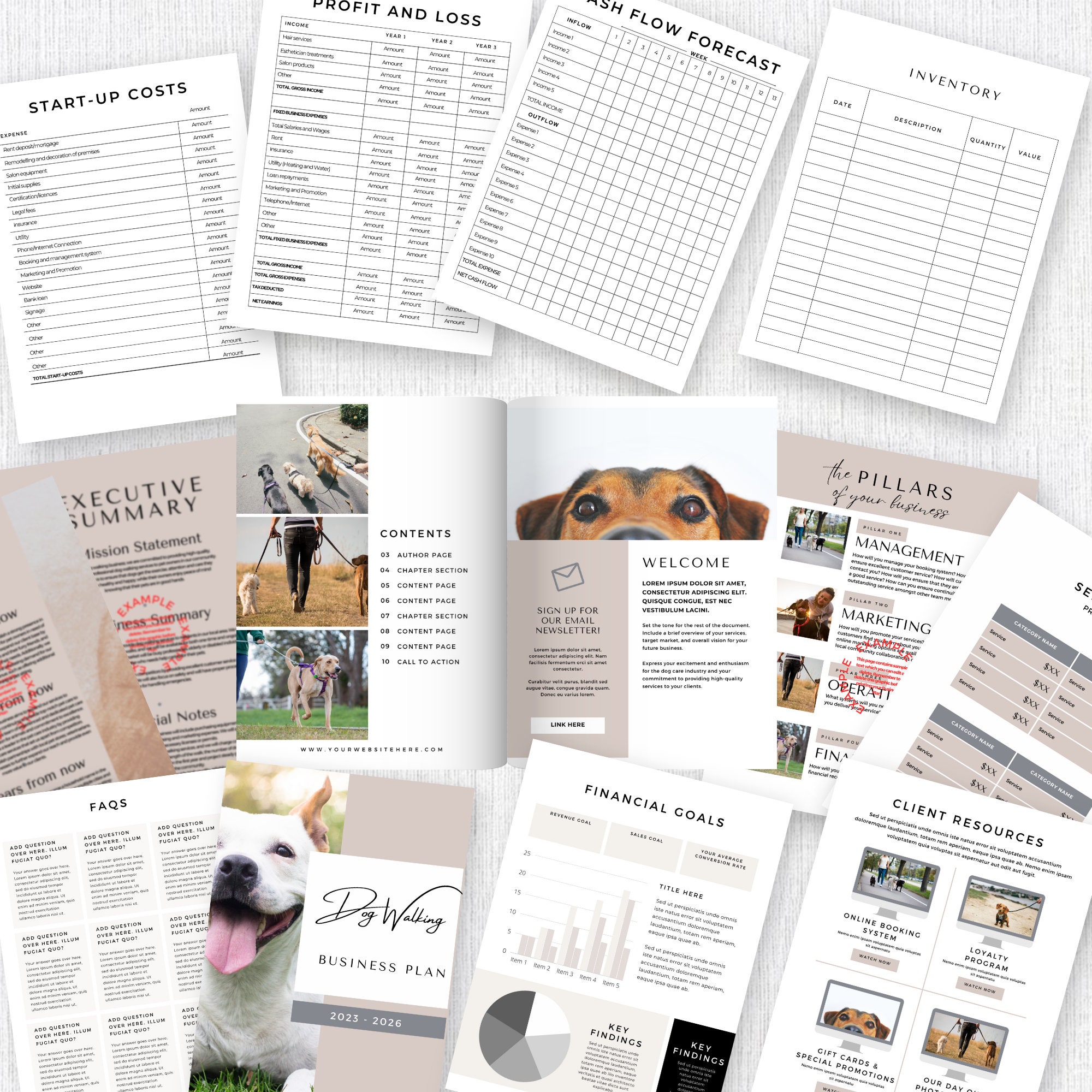 dog-walking-business-plan-template-dog-care-canva-template-editable