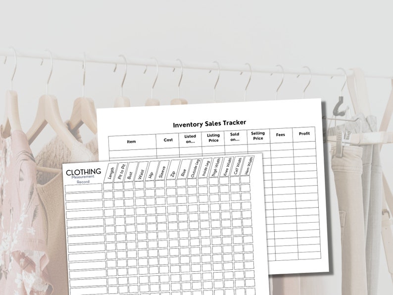 Poshmark Planner Printable PDF Record Sheets Reseller Organization and Management of Business ...