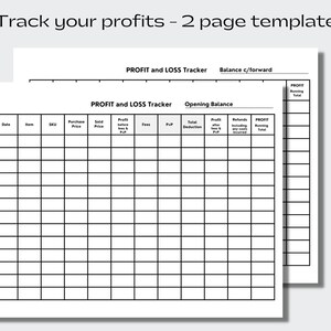 Poshmark Planner Printable PDF Record Sheets Reseller Organization and Management of Business ...