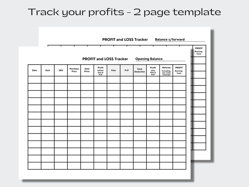 Poshmark Planner Printable PDF Record Sheets Reseller - Etsy