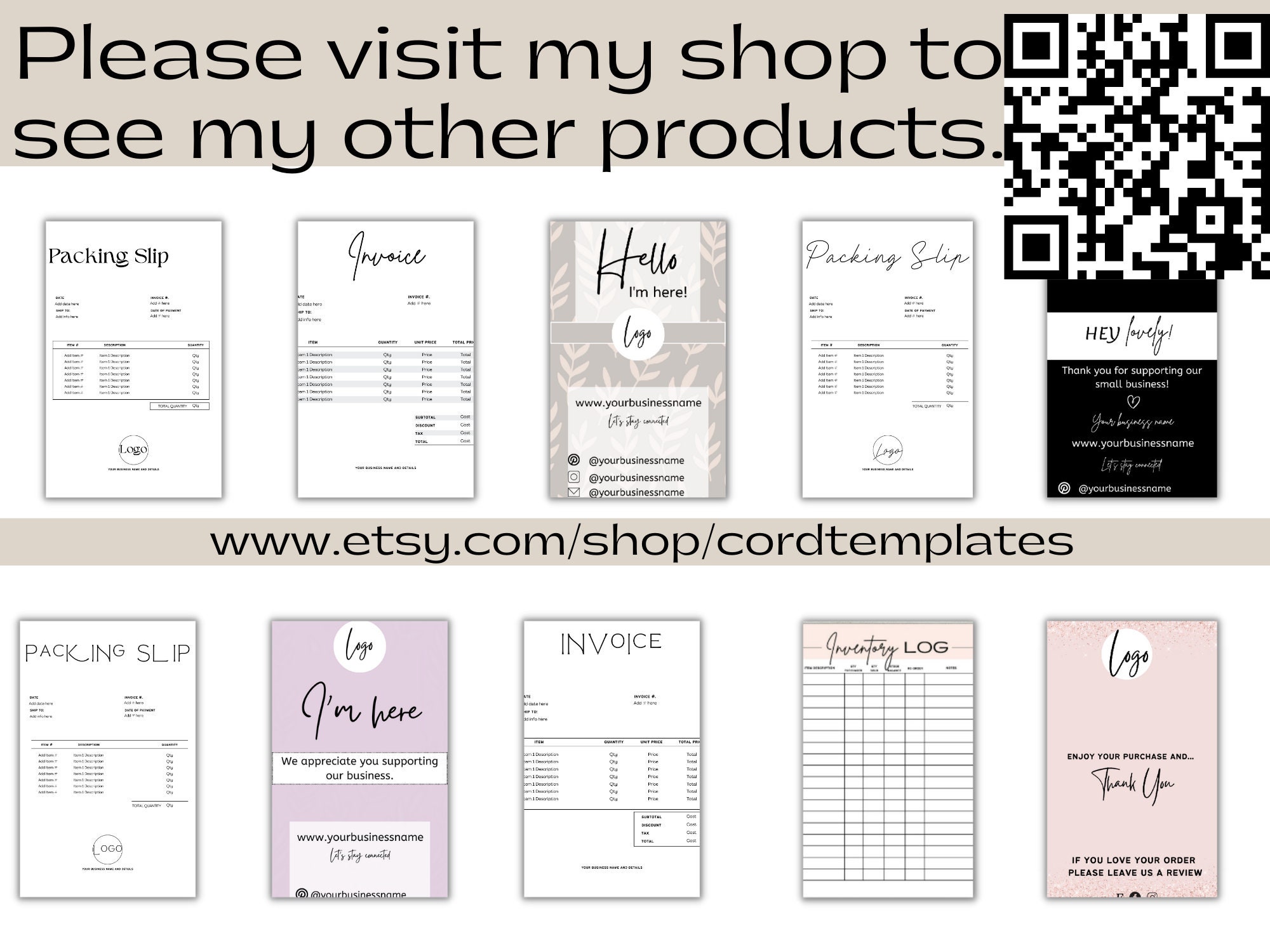 Editable Business Packing Slip Template, Packing List Printable Form ...