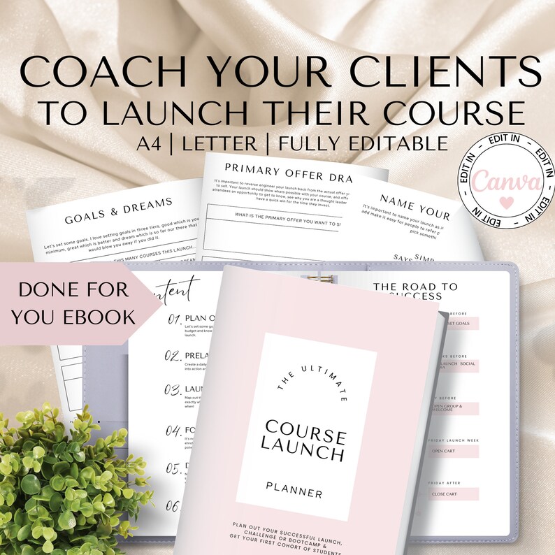 Editable Online Course Launch Planner Template, Printable Course Launch ...