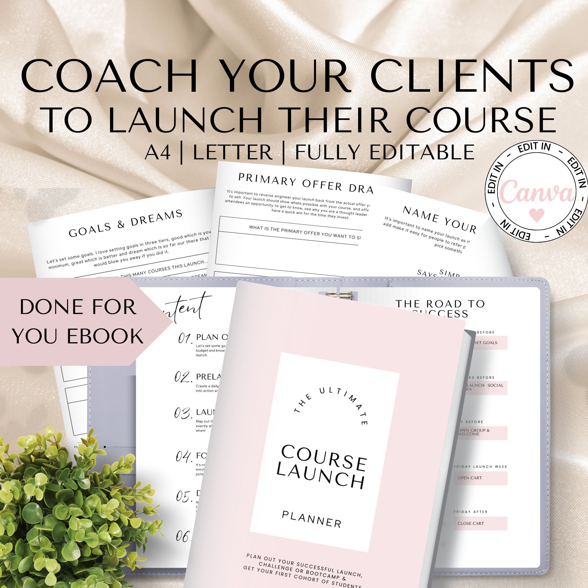 Editable Online Course Launch Planner Template, Printable Course Launch ...