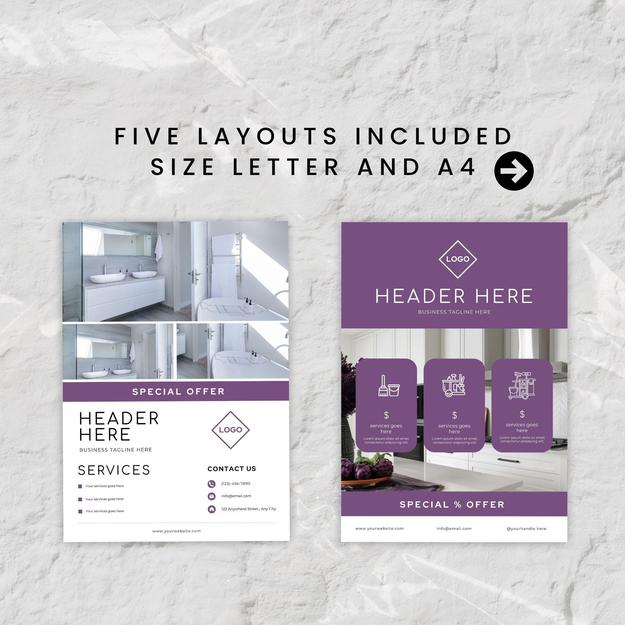 Office Cleaning Flyers Pack, Flyers Templates for Cleaning Business ...