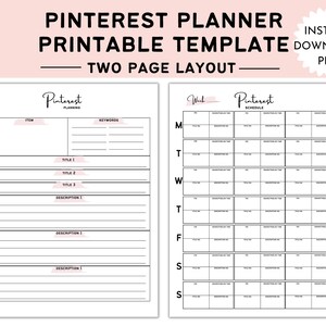 Pinterest Planner, Pinterest Business Marketing Strategy, Instant Download