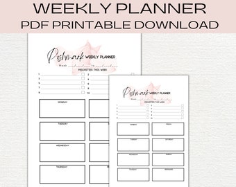 Poshmark Weekly Planner Printable, Instant Download, Reseller Organization