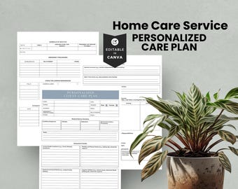 Home Care Service Personalized Care Plan Template, Caregiver / Assisted Living Assessment Form, ADL Non Medical Assessment Information
