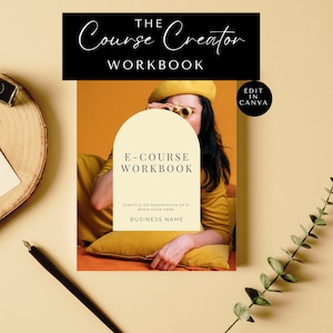 Course Creator Workbook Template, Canva eBOOK for Coaches and Course Creators, Design a Lead Magnet, Lemon Yellow