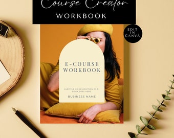 Course Creator Workbook Template, Canva eBOOK for Coaches and Course Creators, Design a Lead Magnet, Lemon Yellow