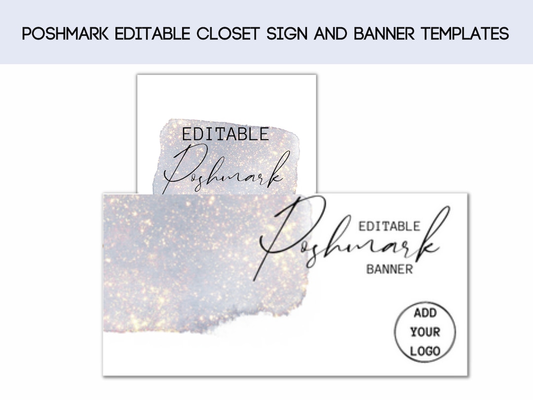 Poshmark Editable Shop Sign and Banner Templates 