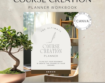 Editable Course Creator Template, Printable Workbook for Creating a Course with Done for you content, Coach Resource for Planning Course